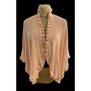 Baby Pink Sweater Cape One Size Spring Easter